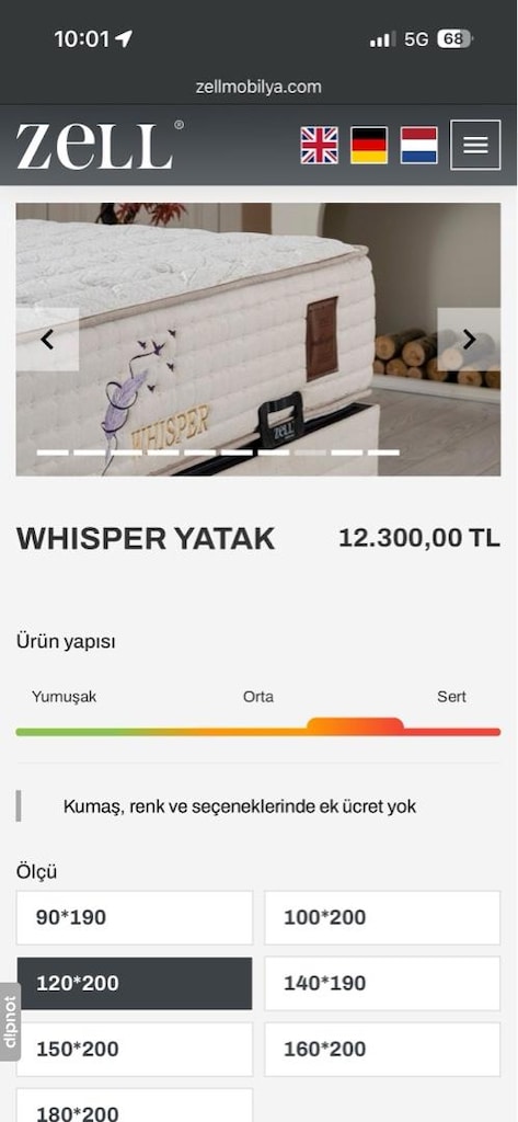 yatak 120-200 cm 1,5 kişilik zell marka - 4