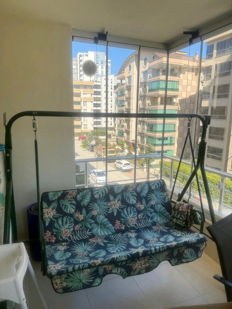 Tropikal desenli balkon salıncağı - 3