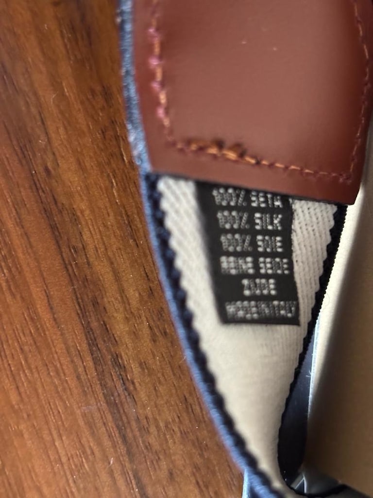 İtalyan, yüzde 100 İpek vintage pantolon askısı - 2