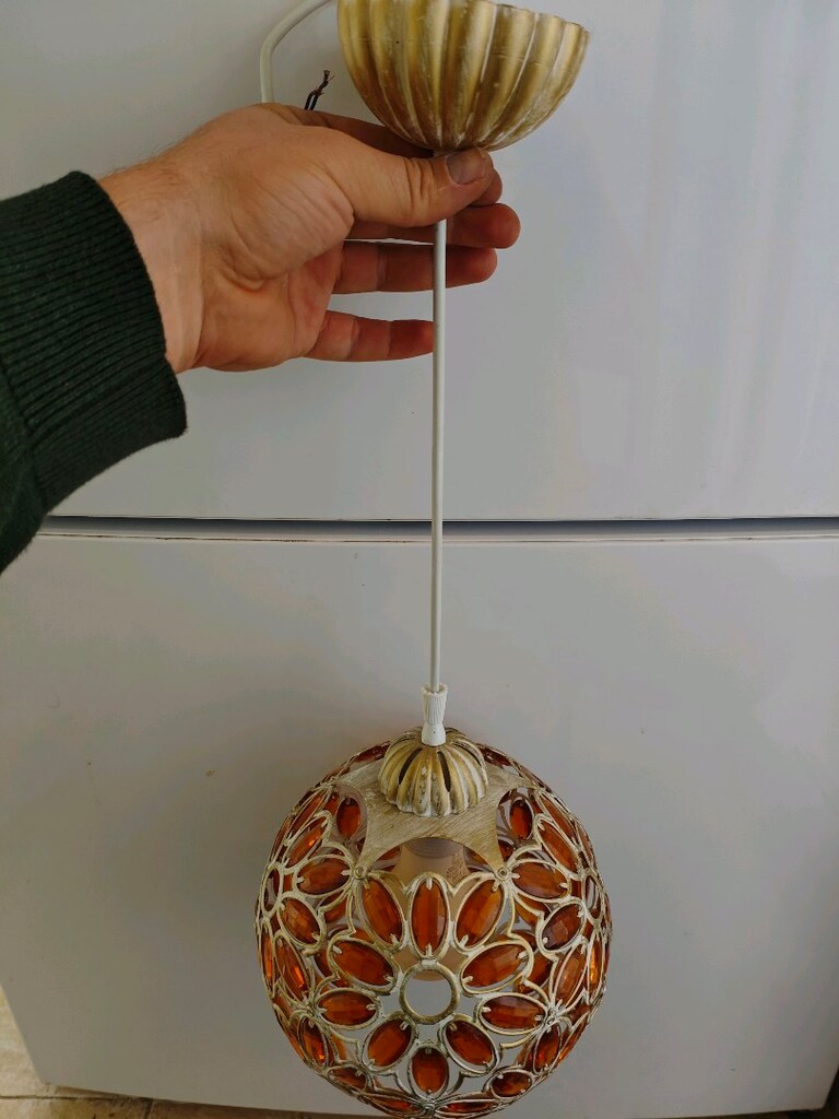 taşlı metal avize - 2