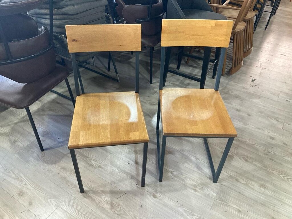 ahşap metal sandalye - 2