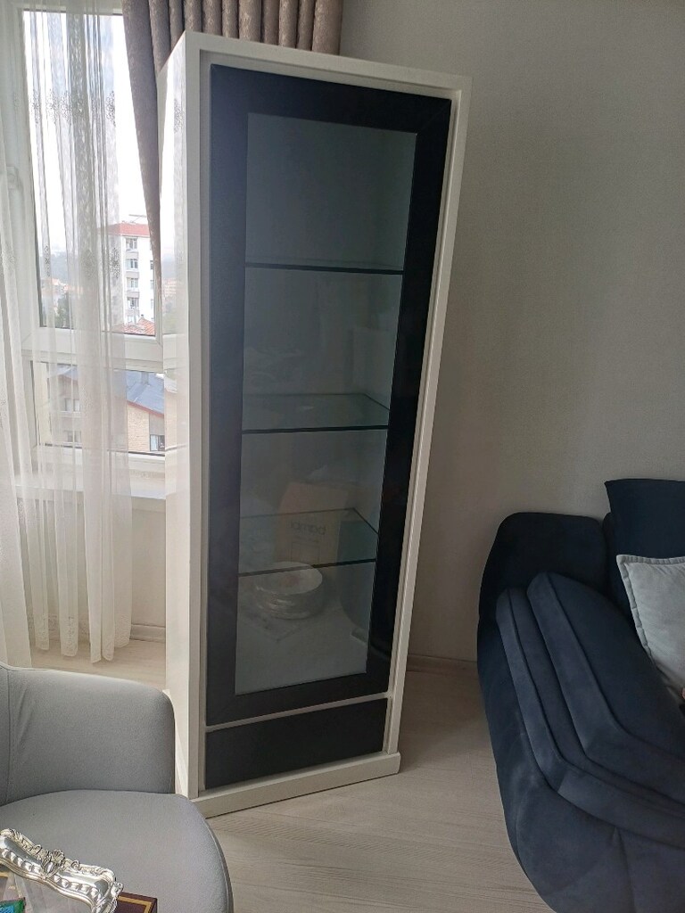 mdf konsol ve aynası, 2 adet vitrin puf 4 adet sandalye - 9