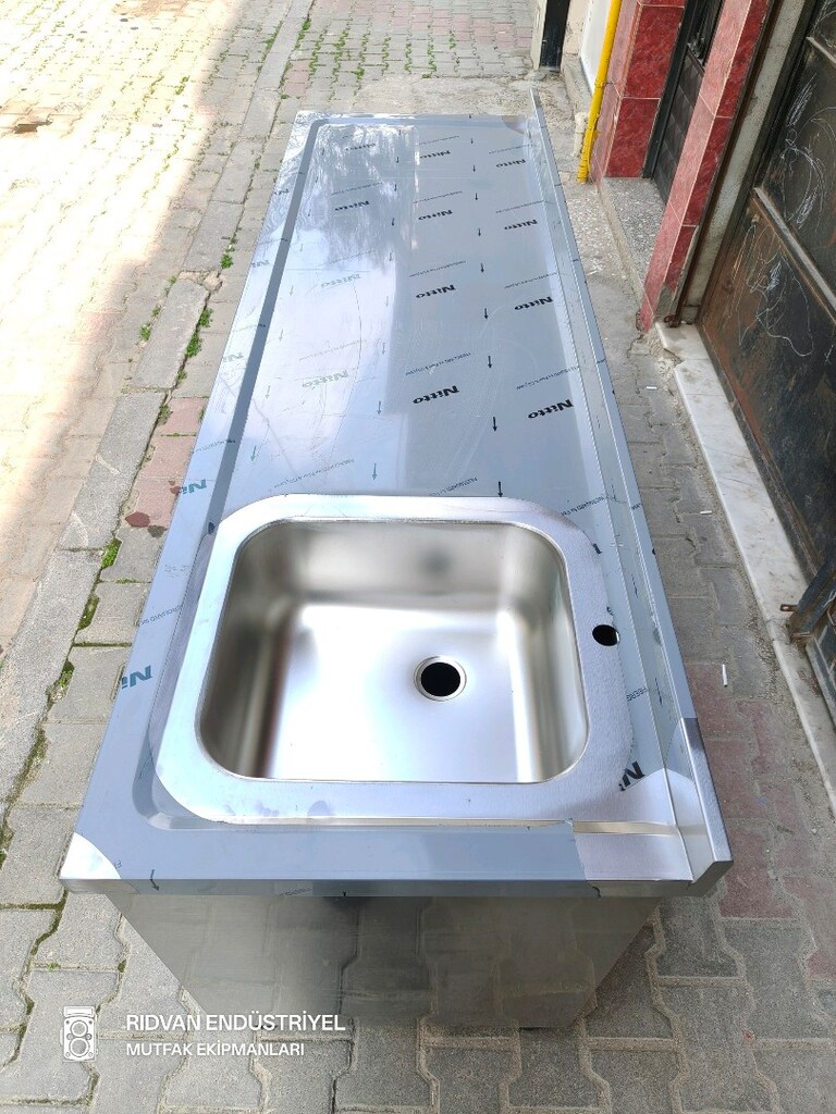 krom evye paslanmaz bulaşık yıkama lavabosu hazır mutfak eviye tezgah - 4