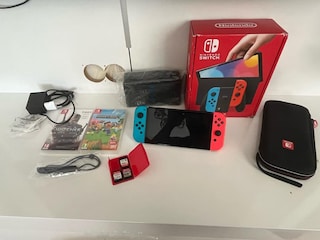 Kusursuz Switch OLED + Tam Kutu Aksesuar + 3 Fiziksel & 4 Dijital Oyun