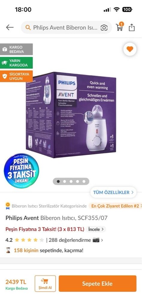 Phlips avent biberon ısıtıcı - 2