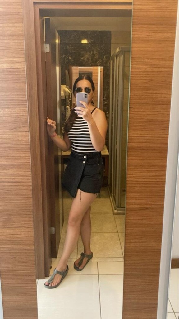ZARA füme kot şort etek - 5