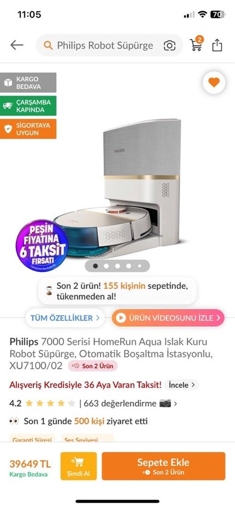 philips garantili robot süpürge - 2