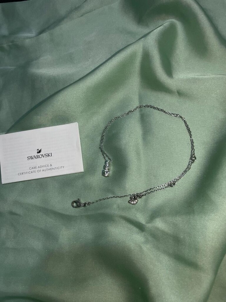 Swarovski Stilla Attract Beyaz Kristal Kolye - 10