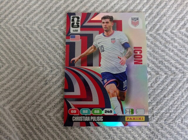 2026 Dünya Kupası Adrenalyn Kartları Panini Christian Plusic ICON Cart