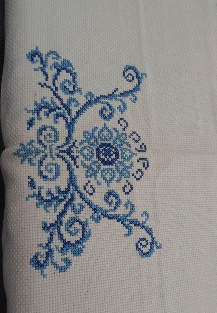 El işi dikdörtgen retro masa örtüsü - 4