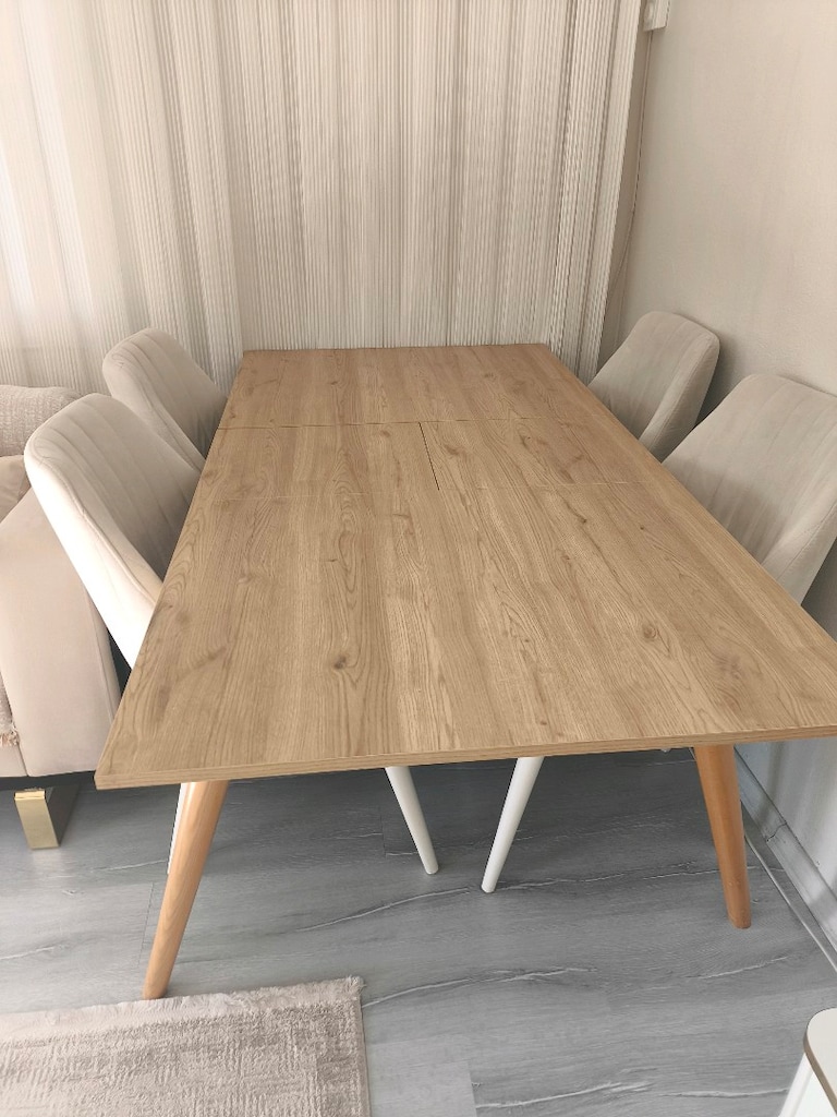 Çok Temiz İnegöl Mobilya Açılır Kelebek Masa + 4 Sandalye Takımı - 8