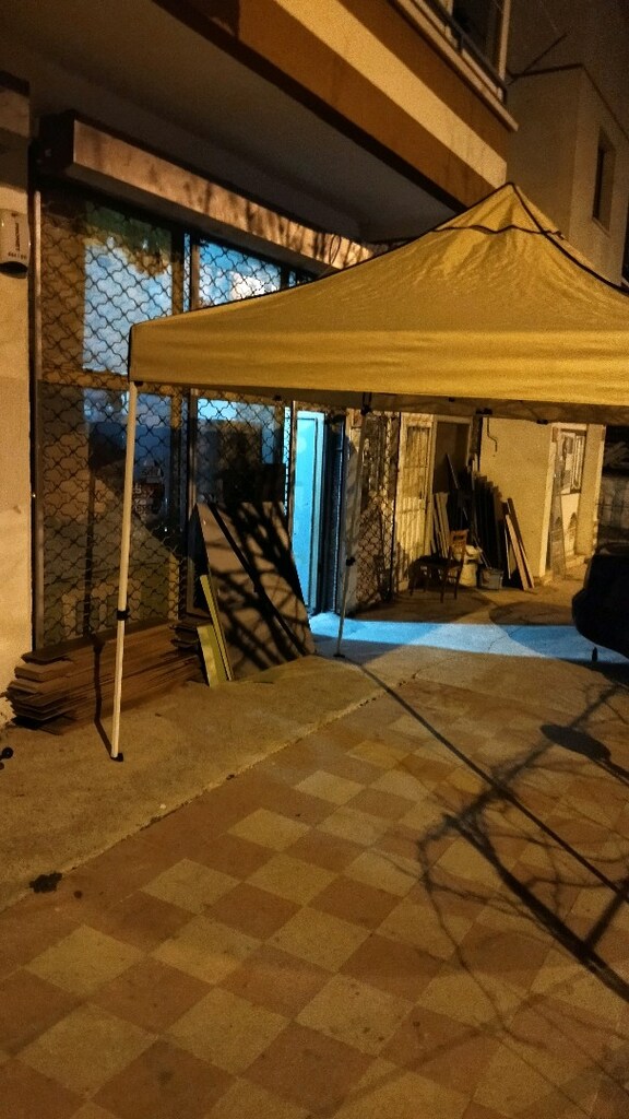 3X3 katlanabilir çardak 4 cephe kapalı fermuarli su geçirmez krem renk - 8