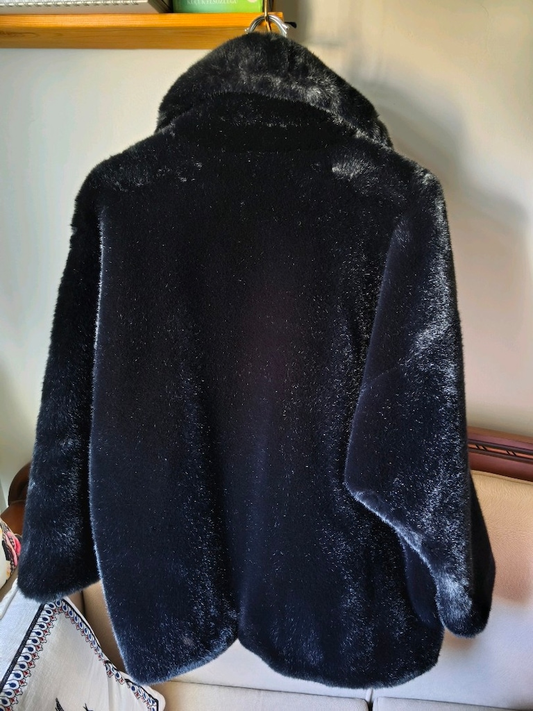 ZARA Siyah Suni Kürk / Peluş Kaban - Hiç Kullanılmamış (M-L Beden) - 3