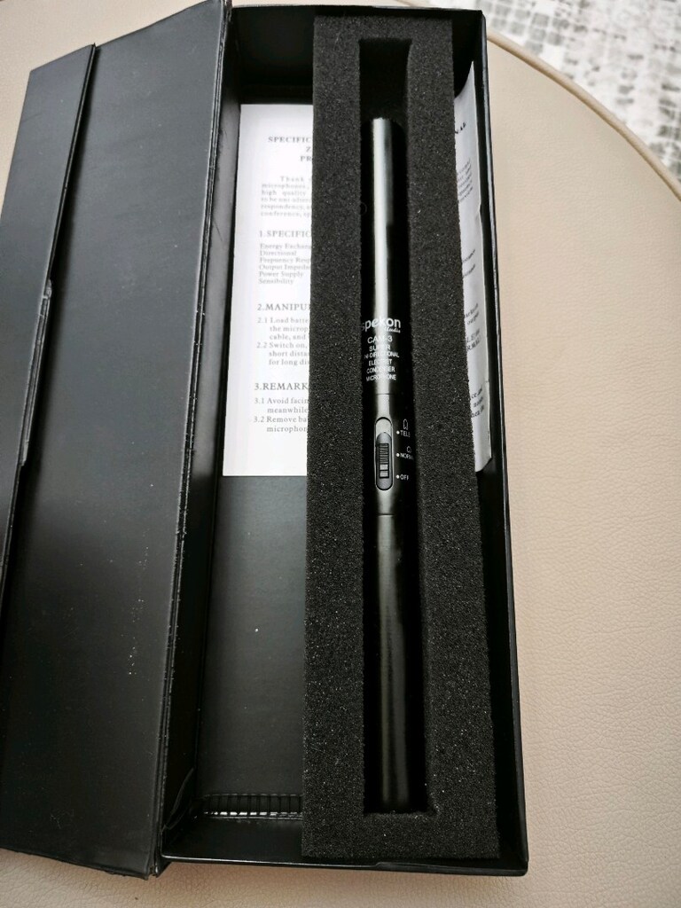 Spekon CAM-3 Super Cardioid Electret Condenser Mikrofon (Kutulu/Temiz) - 4