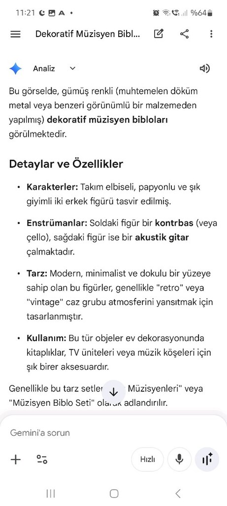 Aksesuar biblo. Keman çalan adam biblosu. Diğeri hediye. - 16