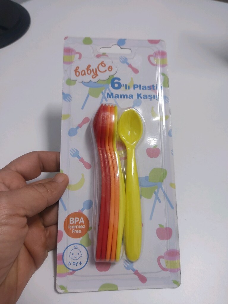 BabyCo 6'lı Plastik Mama Kaşığı +6Ay Orjinal - 3