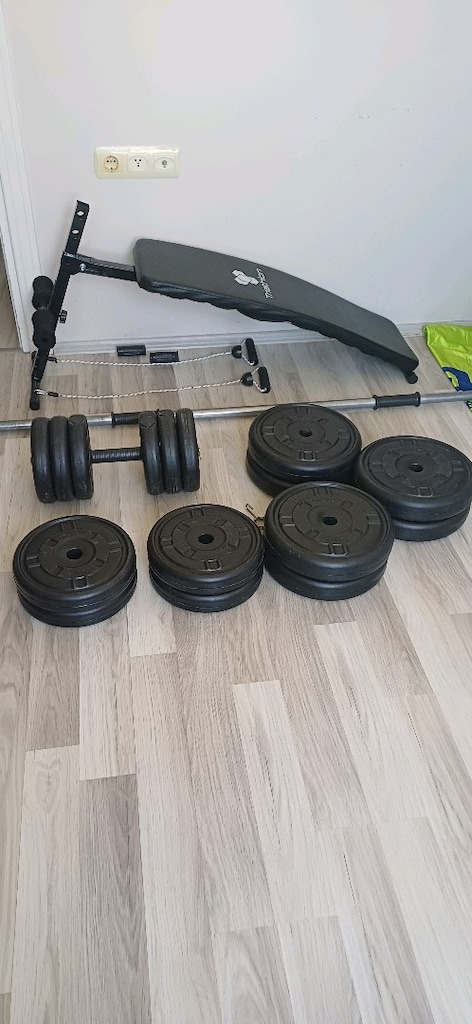 Sahibinden Temiz Ev Tipi Spor- Mekik Sehpası + Halter & Dambıl Seti - 11
