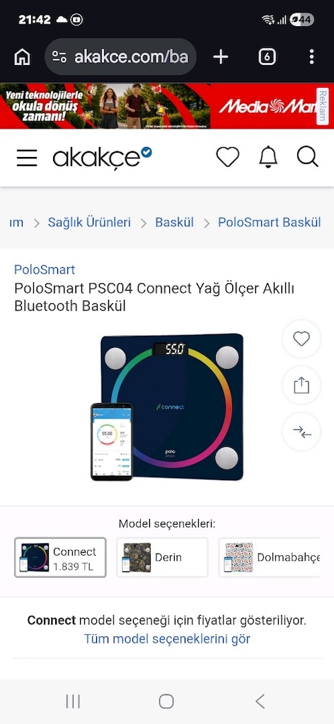 sıfır Bluetoothlu baskül - 2