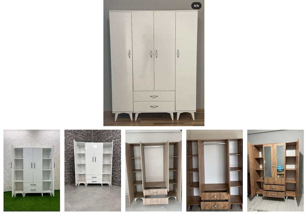 4 kapaklı elbise dolabı kqwncappkn - 6