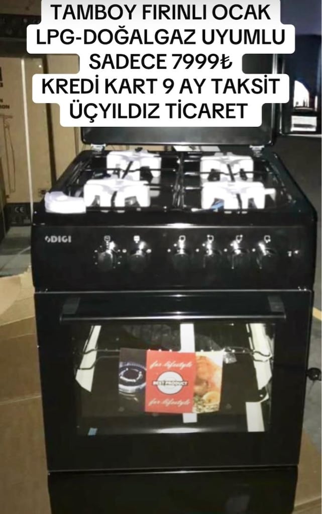 TAMBOY FIRIN SIFIR fırınlı ocak tam boy fırın sıfır tüp LPG doğalgaz