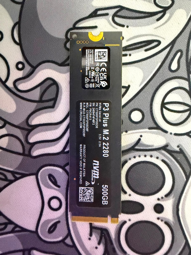 Crucial 500GB P3 Plus Serisi NVMe M.2 SSD (4700MB/1900MB) - 2