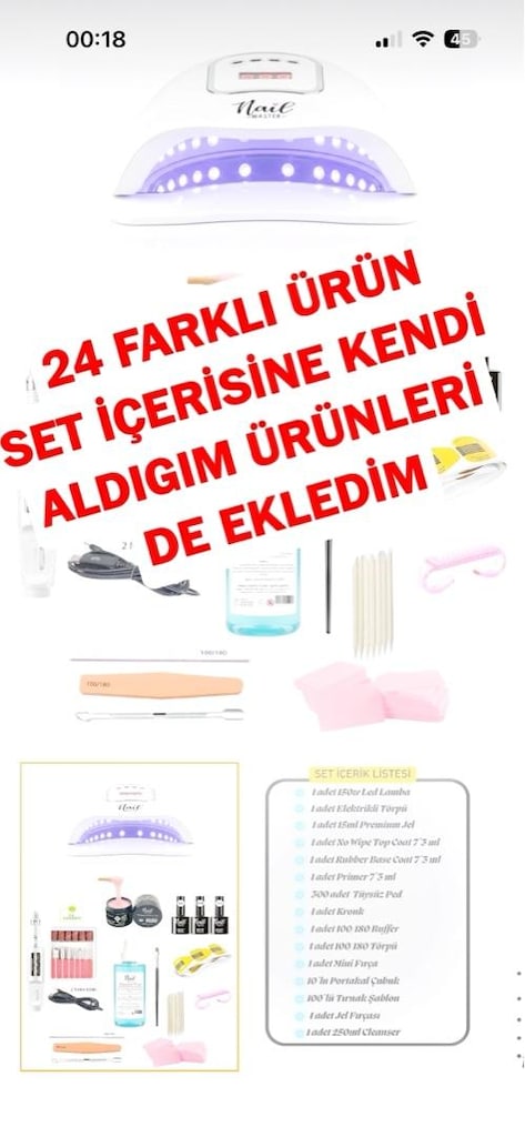 Protez Tırnak & Kalıcı Oje Başlangıç Seti – Full Set - 2