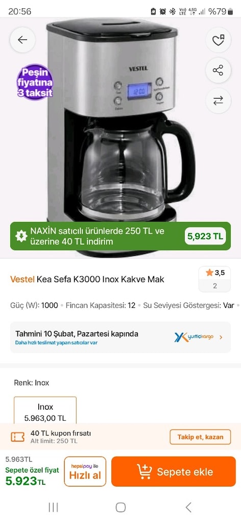 Vestel Filtre Kahve Makinesi - 8