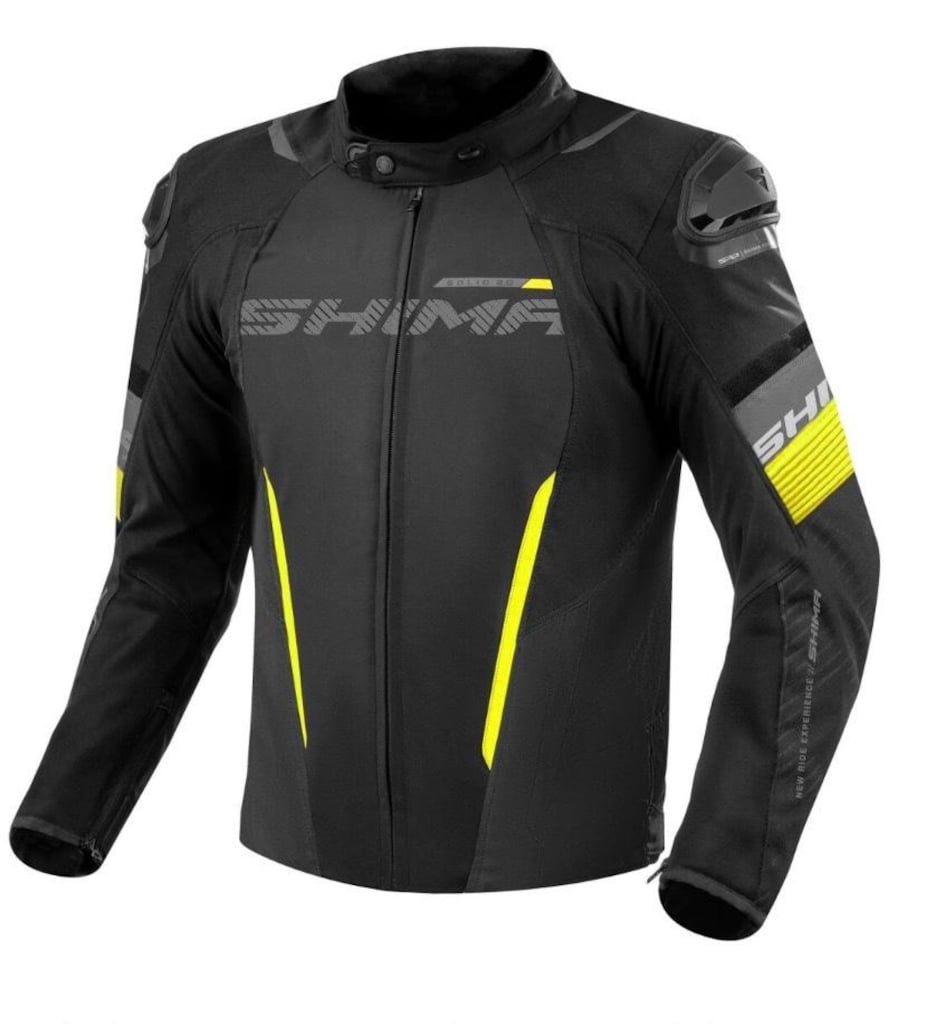 Shima Solid 2.0 Korumalı Motosiklet Montu Siyah / Sarı - 4