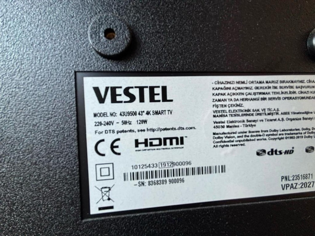 VESTEL 4k 43 İnç televizyon sehbasi ile birlikte - 3