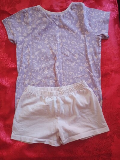 Penti 5-6 yaş kız çocuk %100 pamuklu yazlık şort pijama takım