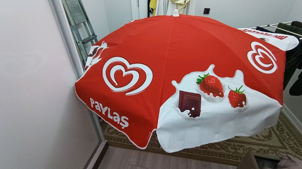 büyük bahçe şemsiyesi hiç kullanılmamış sıfır - 2