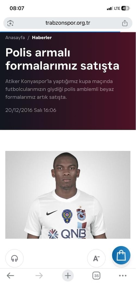 TRABZONSPOR KOLEKSİYONLUK FORMA - 4