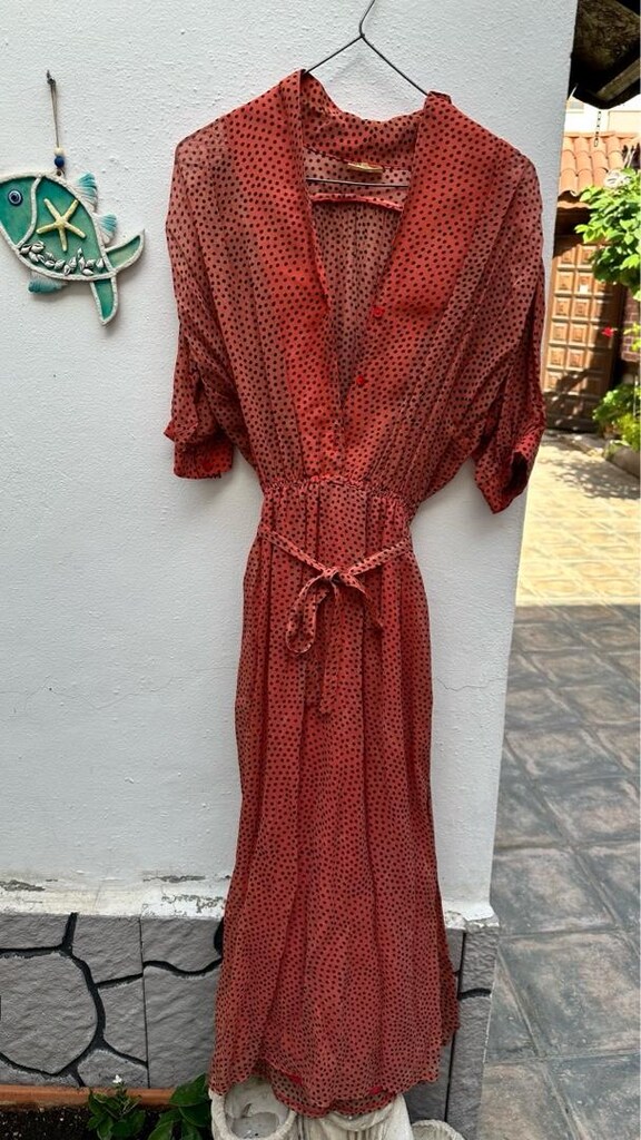 Wintage bayan (İngiliz) maxi elbise (38-40 beden) - 2