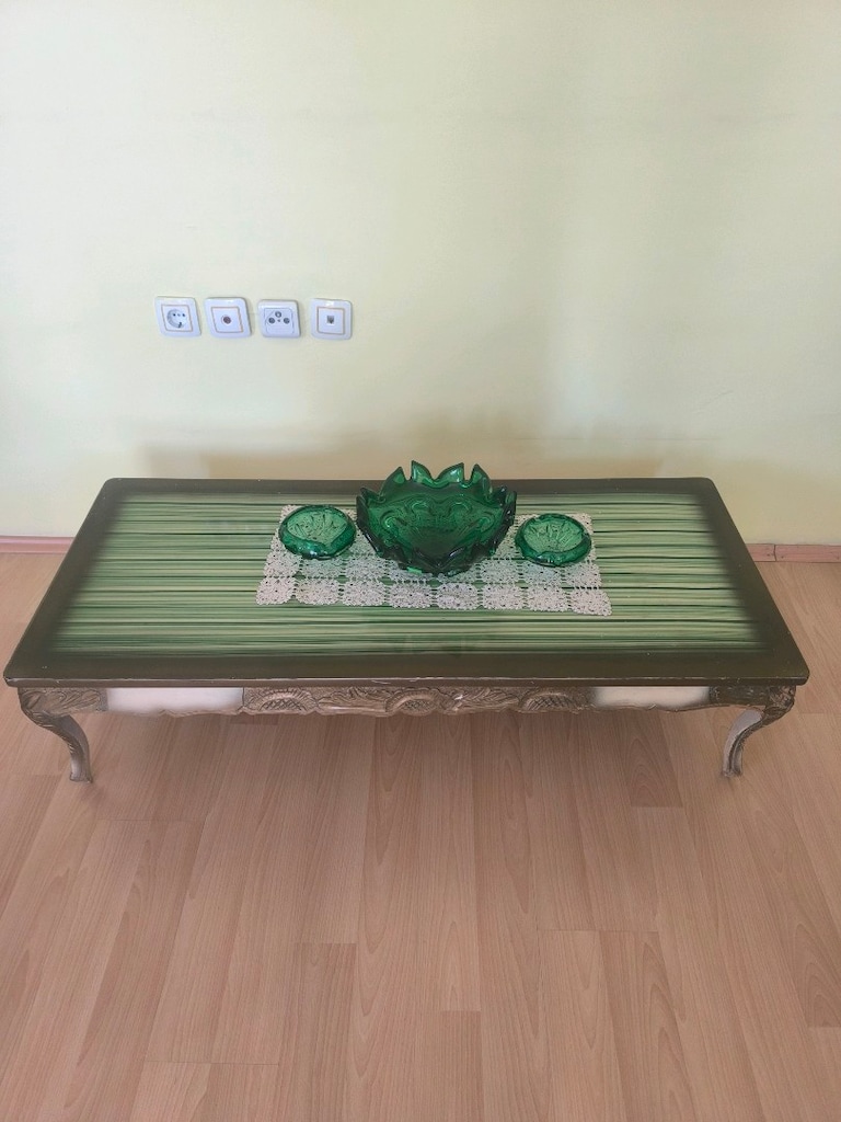 İtalyan Yeşil Murano Şekerlik+2 küllük