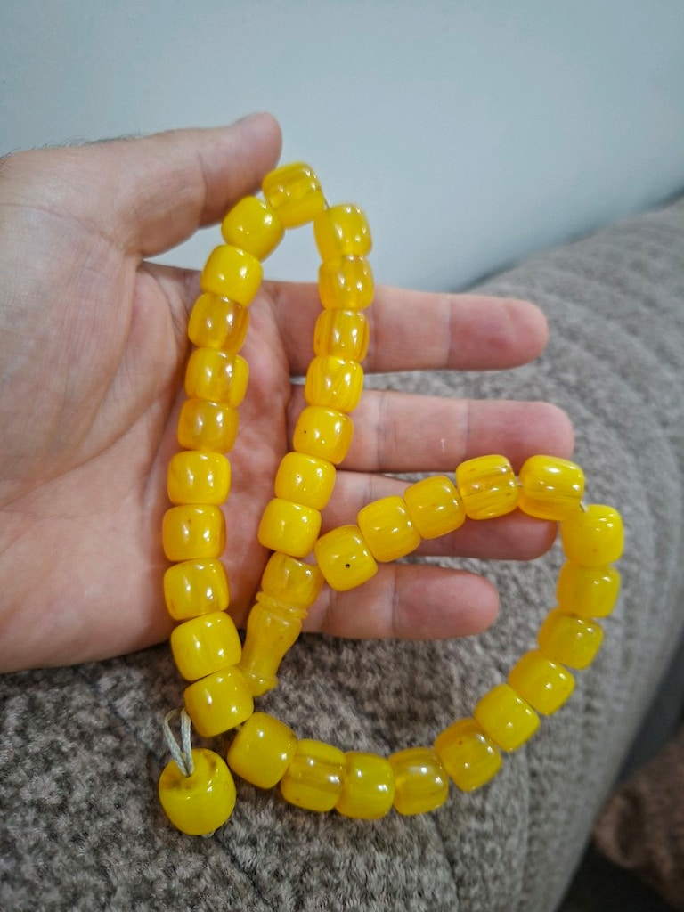 Osmanlı tadında sıkma kehribar tesbih - 3