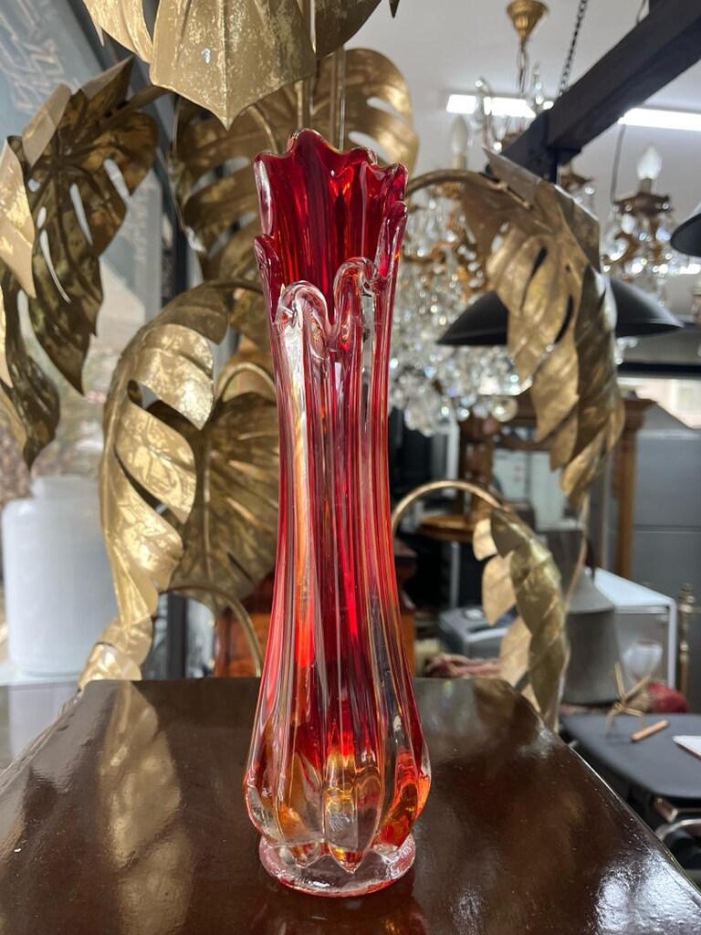 Kırmızı Murano Çiçeklik - 3
