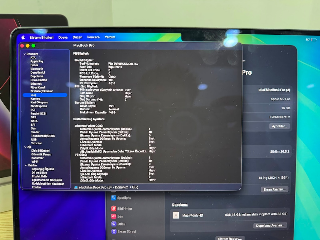 Temiz MacBook Pro 14" M2 Pro | 16GB RAM | 512GB SSD | 220 DEVİR - 5