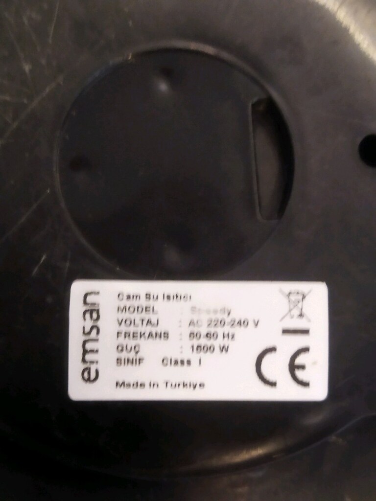mavi ışıklı cam kettle Emsan - 6