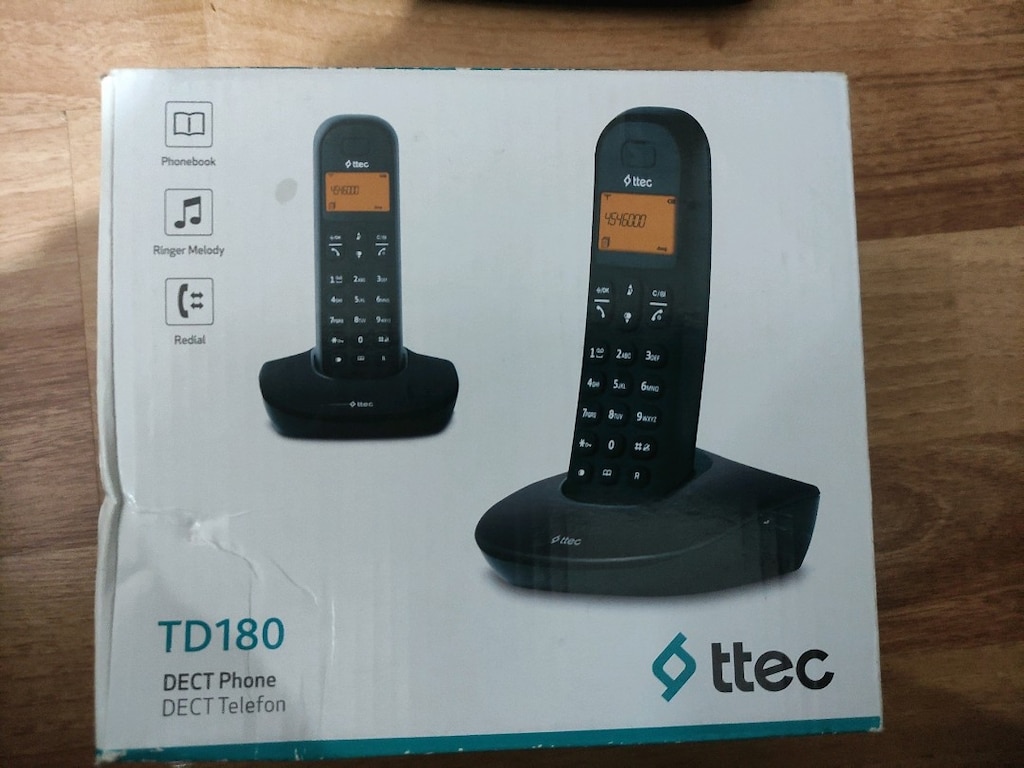 TELSİZ TELEFON TD180 TTEC TELEFON- (SİYAH) SIFIR KUTULU ( PİLSİZ ) - 3