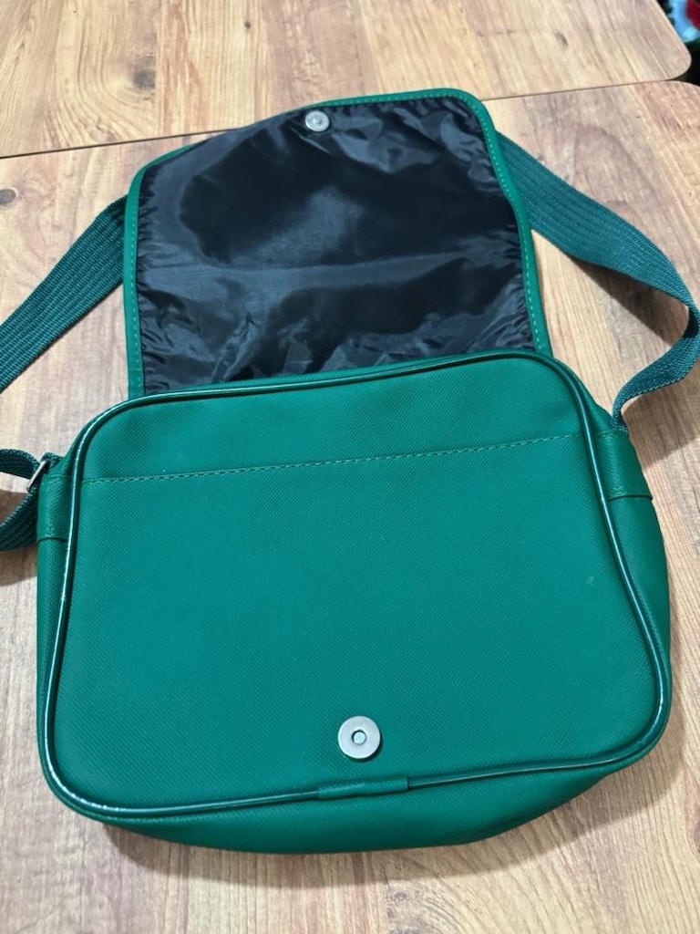 Lacoste Yeşil Omuz / Postacı Çantası Zümrüt Yeşil Önü kapaklı, - 9