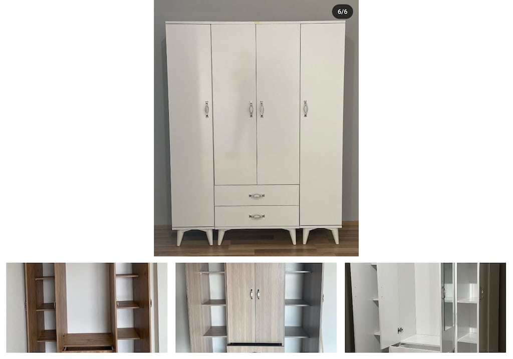 4 kapaklı elbise dolabı cecdzllpkk - 4