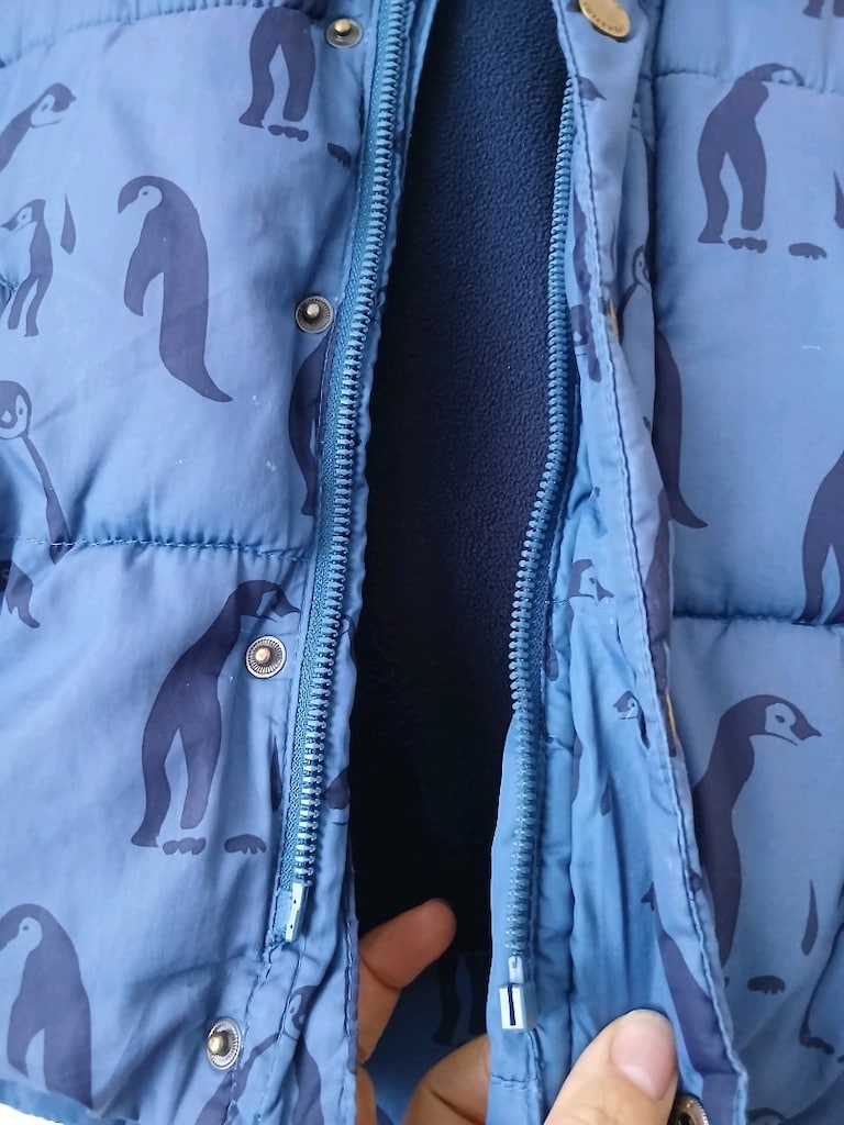 Zara BabyBoy Erkek Su İtici Penguen Desenli Şişme Mont(12-18 Aylık) - 4