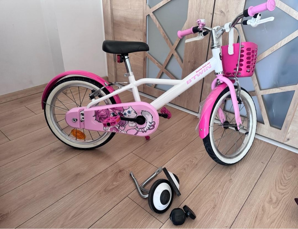 decathlon çocuk bisikleti 16 inç 500 doctor girl orjinal B’Twin 4-7yaş