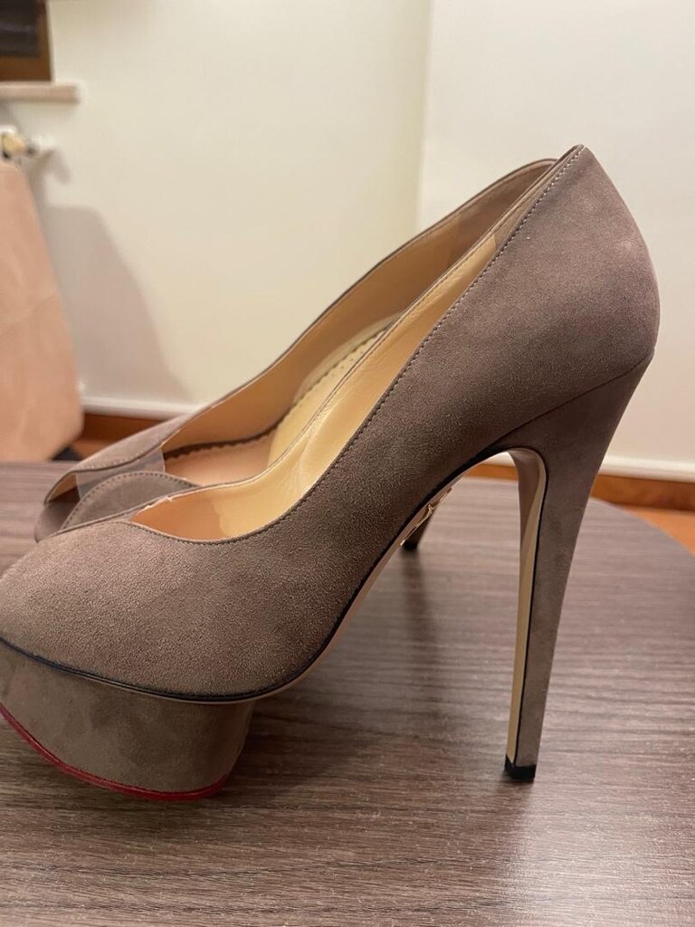 Charlotte Olympia Süet Topuklu Ayakkabı - 2