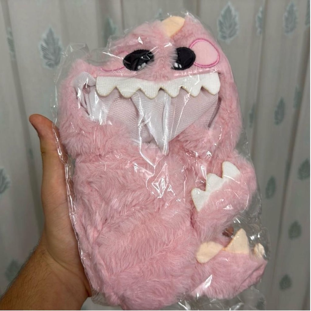 PUFFY HUG BEYAZ PUFFY + PEMBE DİNO KOSTÜMÜ - 4