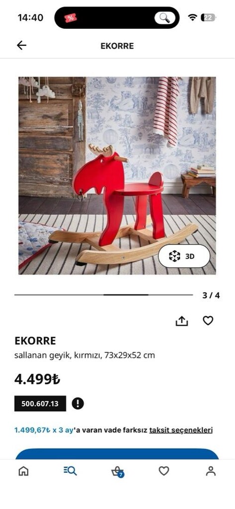 ekorre İkea sallanan at - 2