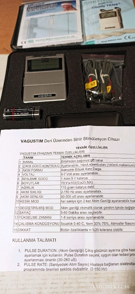 ORİJİNAL VAGUSTİM DERİ ÜZERİNDEN SİNİR SİTİMÜLASYON CİHAZI - 4