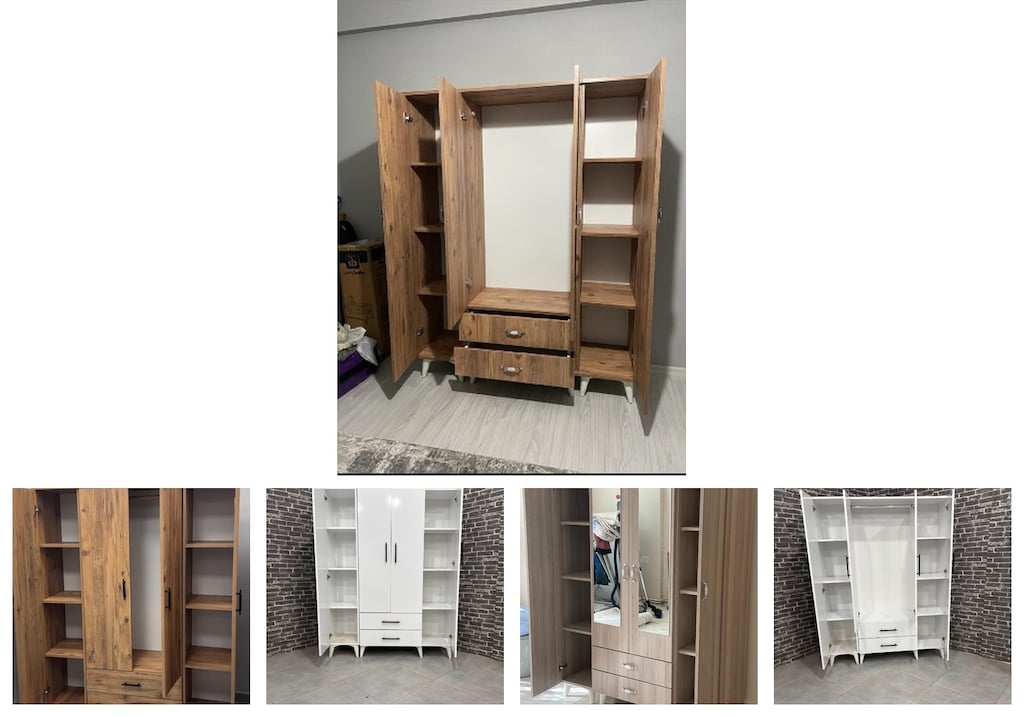 4 kapaklı elbise dolabı ykzpdbxbgq - 2