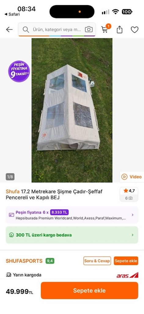 shufa 12 kişilık şişme çadır - 4