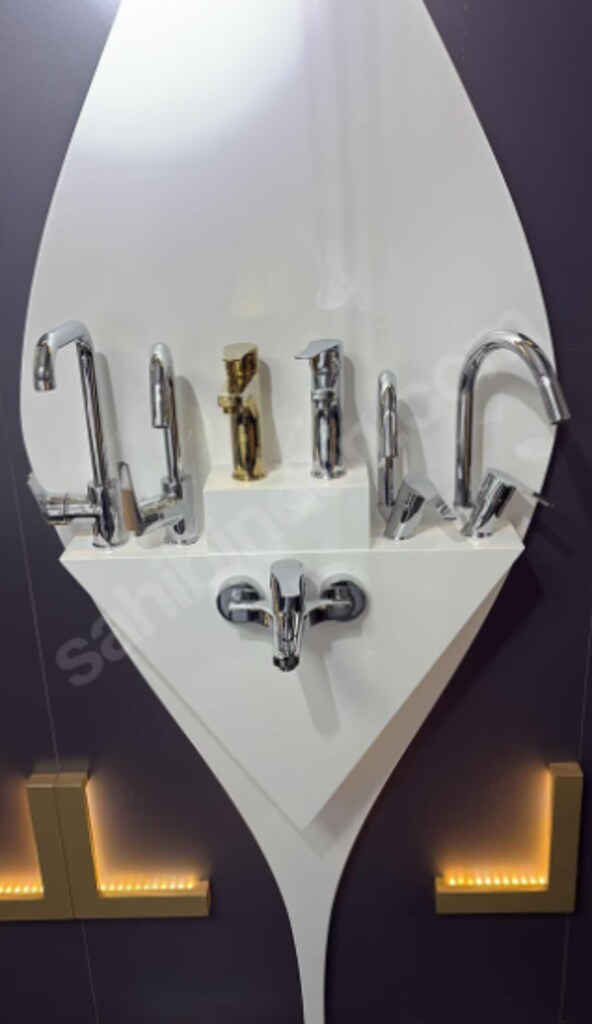 Kas antoryum lüks sabit lavabo bataryası krom - 5